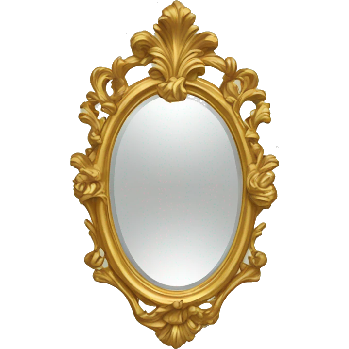 Rococo gold mirror emoji
