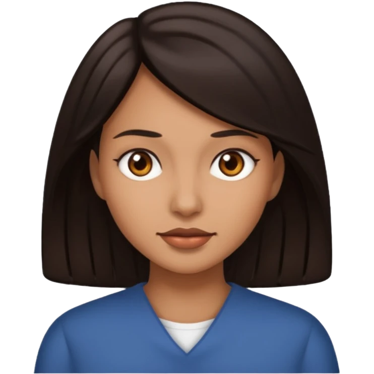 Dormir cabelo preto pele morena clara mulher emoji