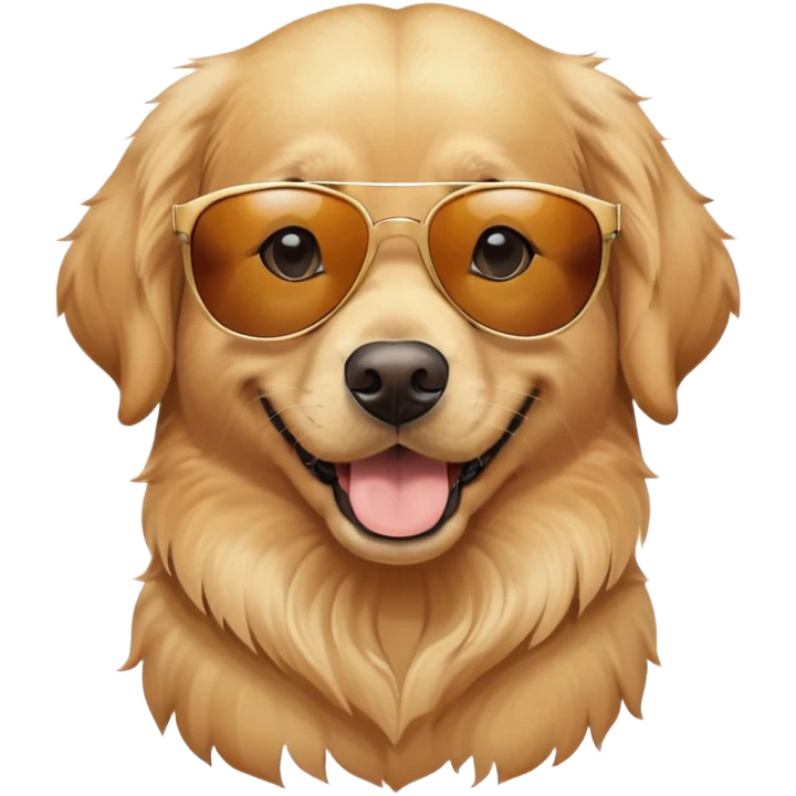 Golden retriever with sunglasses  emoji