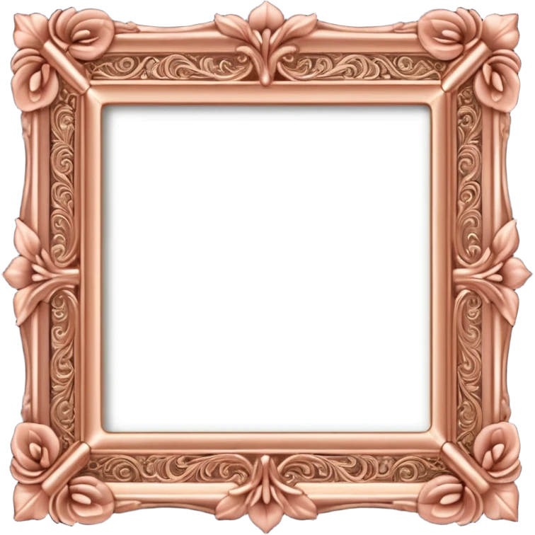 ornate vintage keepsake square rose gold frame emoji