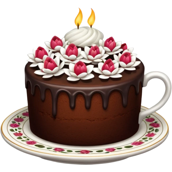 Tea and cake emoji