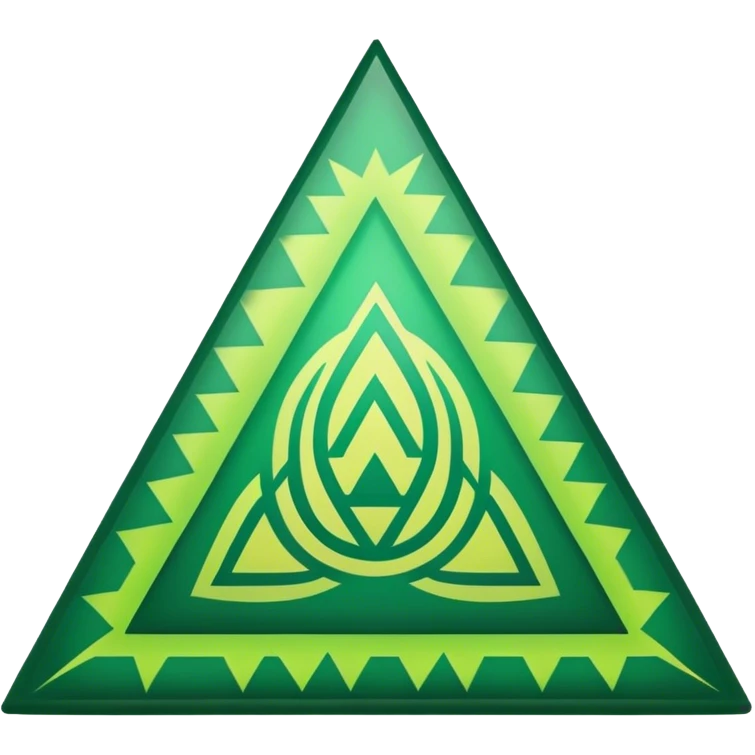 Green mystic polynesian triangle emoji