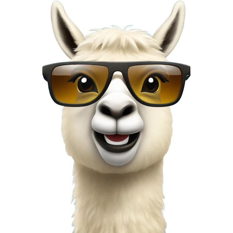 Alpaka mit sonnenbrille auf  emoji