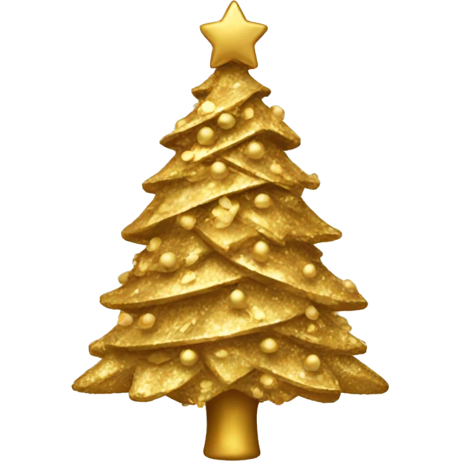 Gold Christmas tree emoji