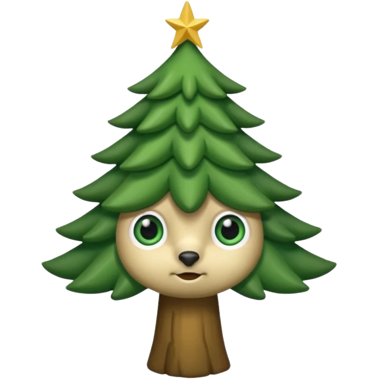 sapin avec yeux de biche emoji