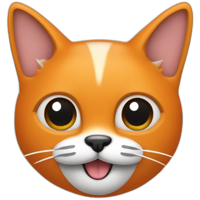 gato naranja con bigotes largos jugando  emoji