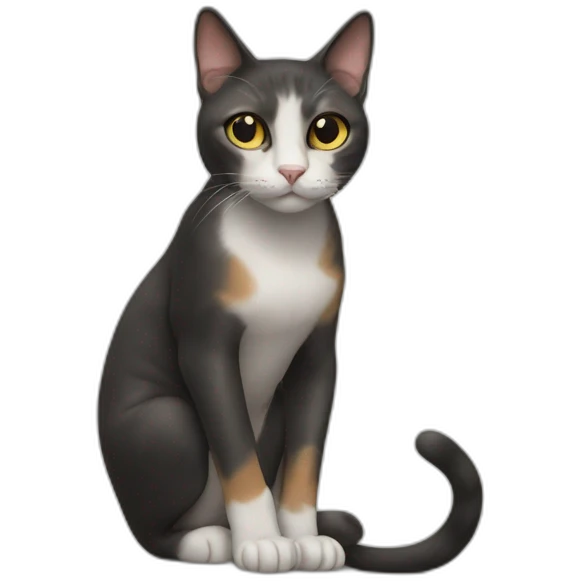a cat on the legs of a human emoji