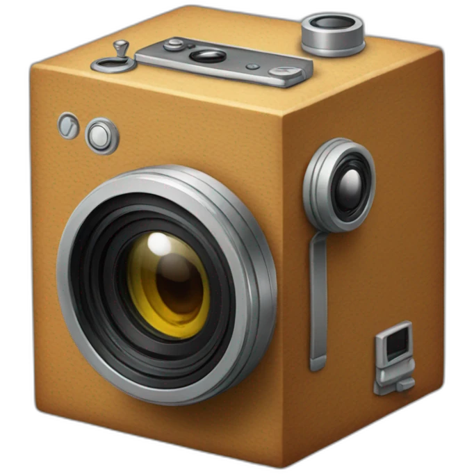 camera dans un cube emoji