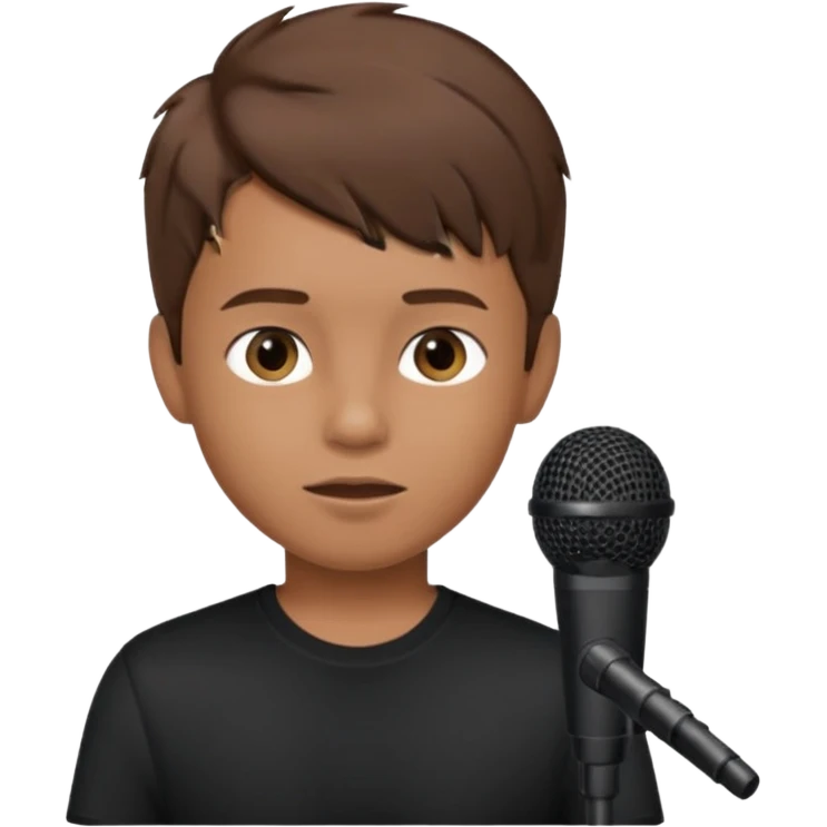 Boy with Microphone emoji