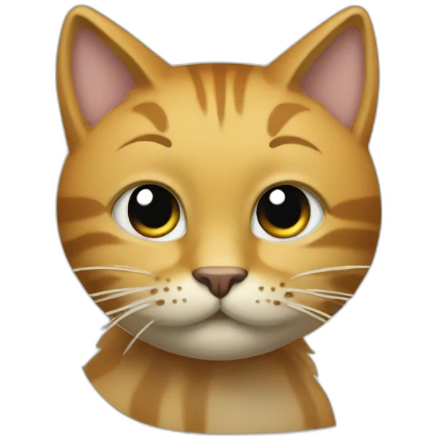Un pincel con forma de gato emoji