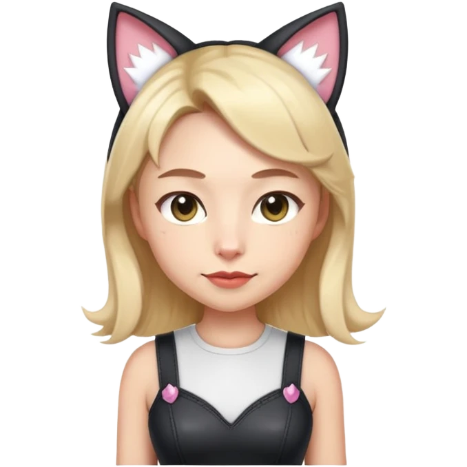 Elon Musk in cat ears and mini skirt emoji