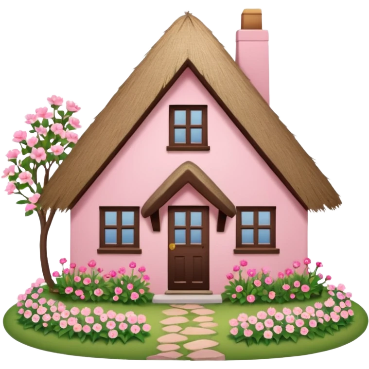 pink cosy house  emoji