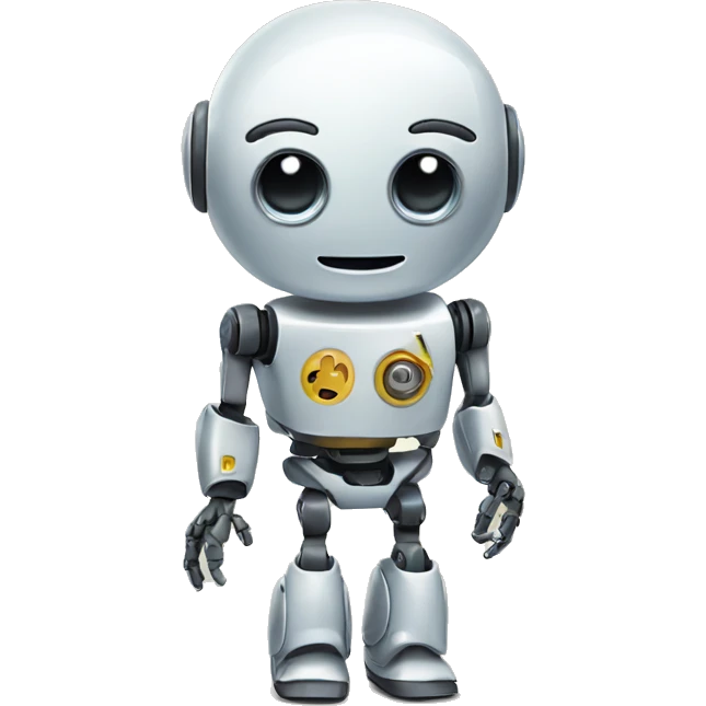 cute robot with key emoji