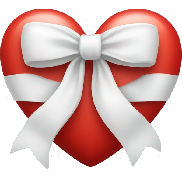 Red heart with a white bow emoji