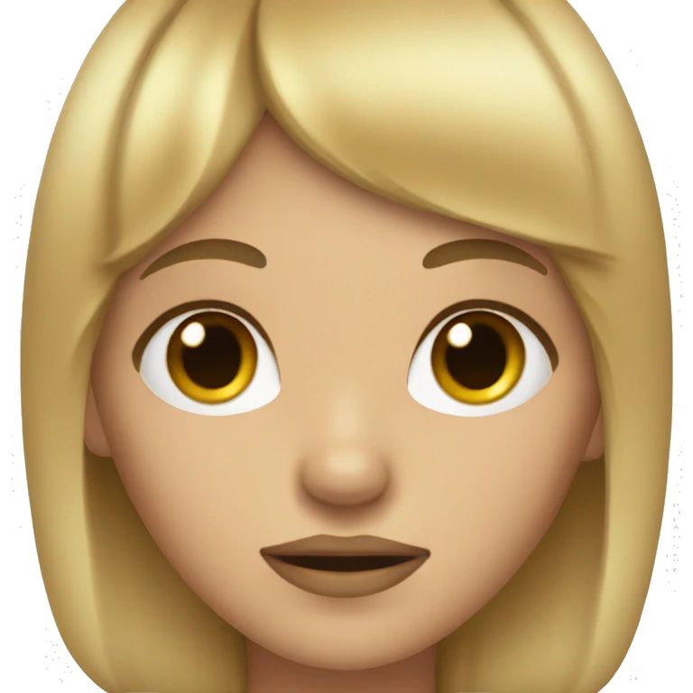 Girl with bangs and dirty blond hair  emoji