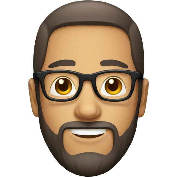 Guy with glasses and beard emoji
