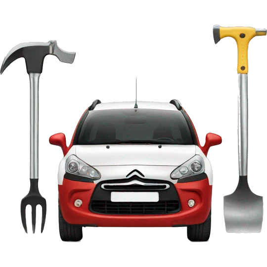 Citroen with tools  emoji