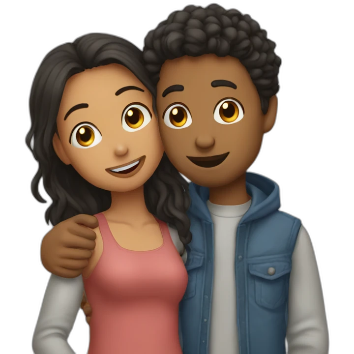 A guy named mxy kissing a girl named remas emoji