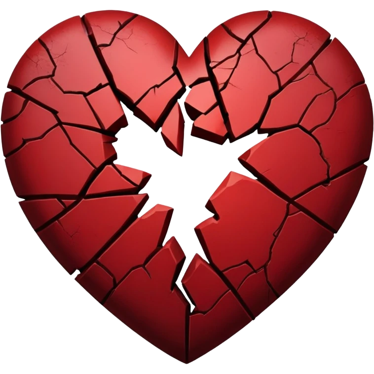Broken dark red heart emoji