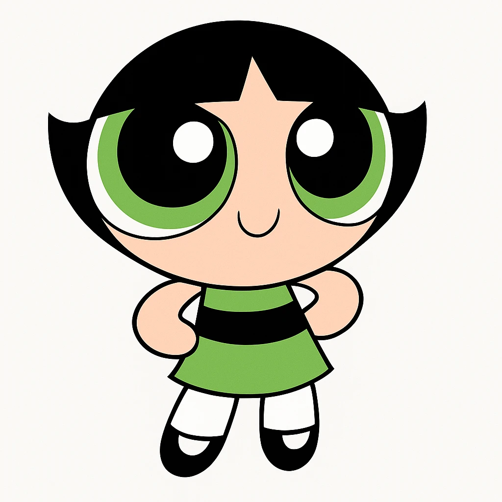 Change the expression to a gentle, happy smile, keeping the original cartoon style and quality. emoji