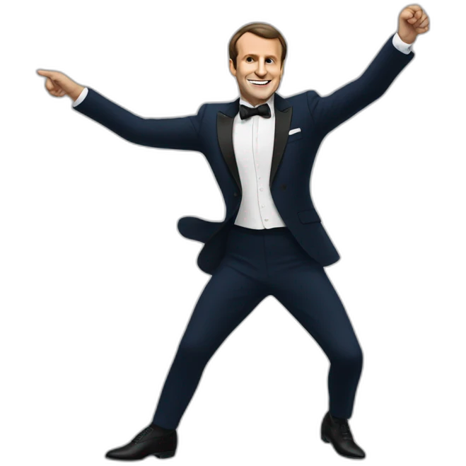 macron dancing emoji