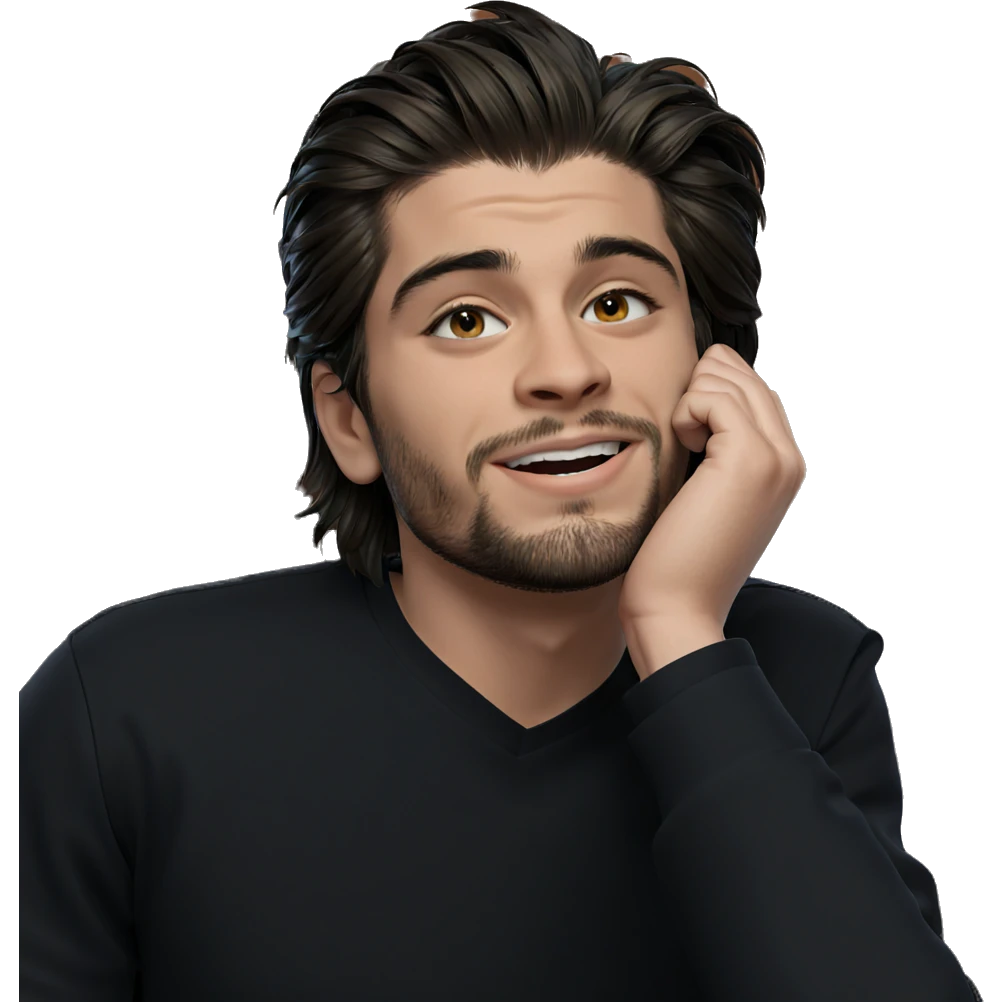smiling boy in black shirt emoji