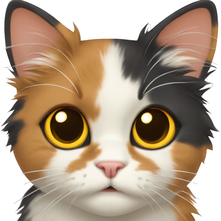 calico cat fluffy emoji