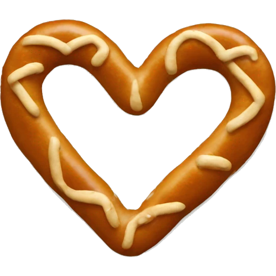 pretzel heart emoji emoji