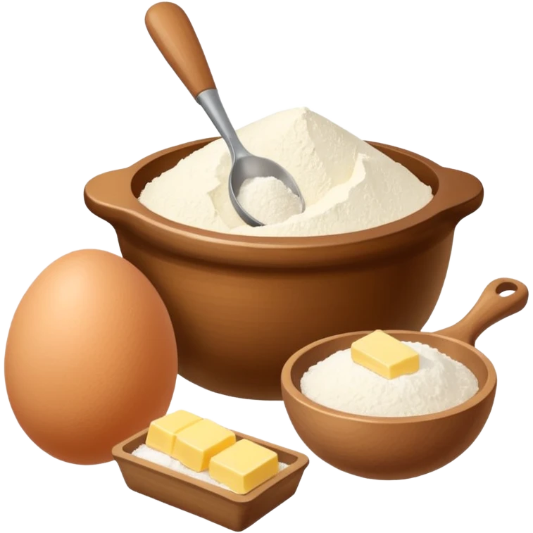 baking ingredients before preparation emoji