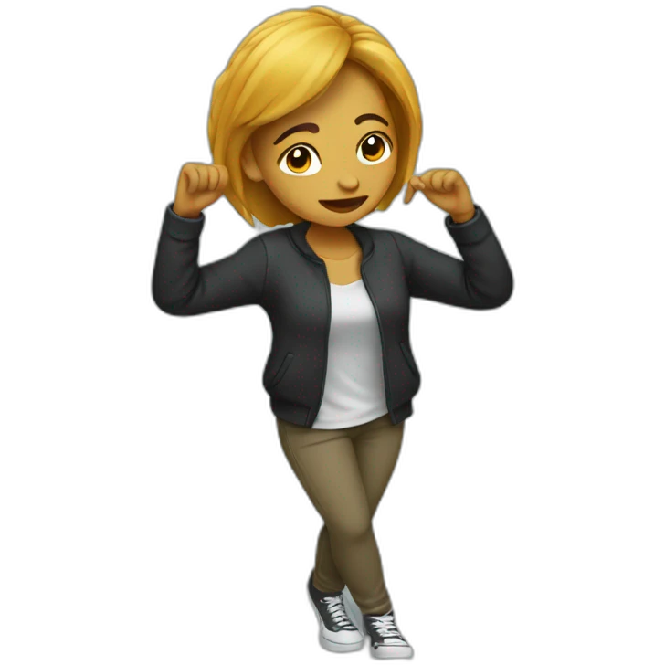 Femme qui dab emoji