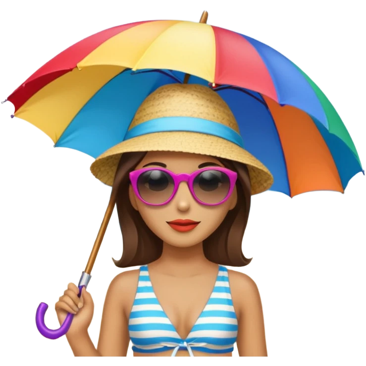 summer beach colorfull umbrella emoji