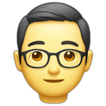 chinese thin round glasses developer emoji