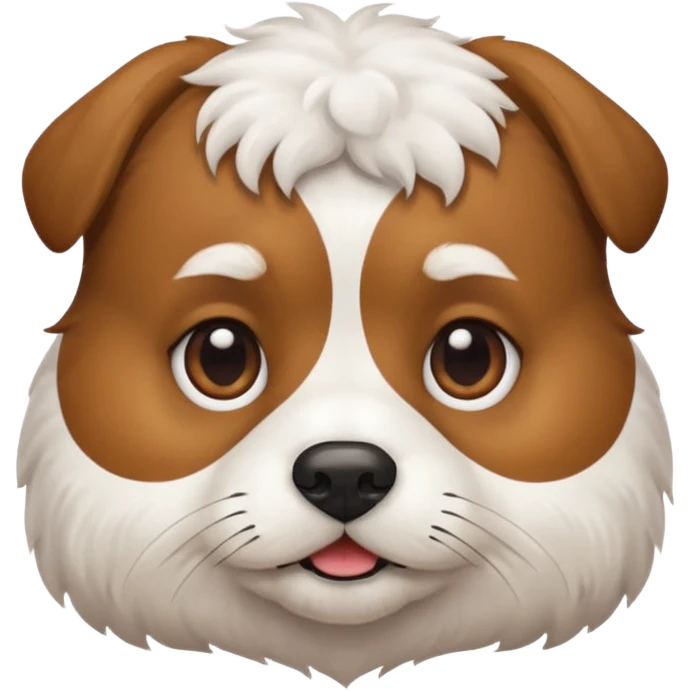 dog with mustached emoji
