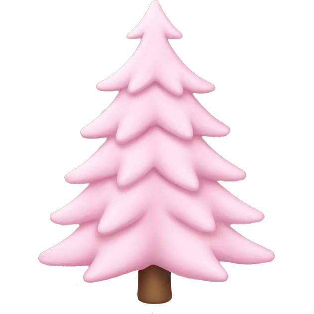 pastel pink christmas tree emoji