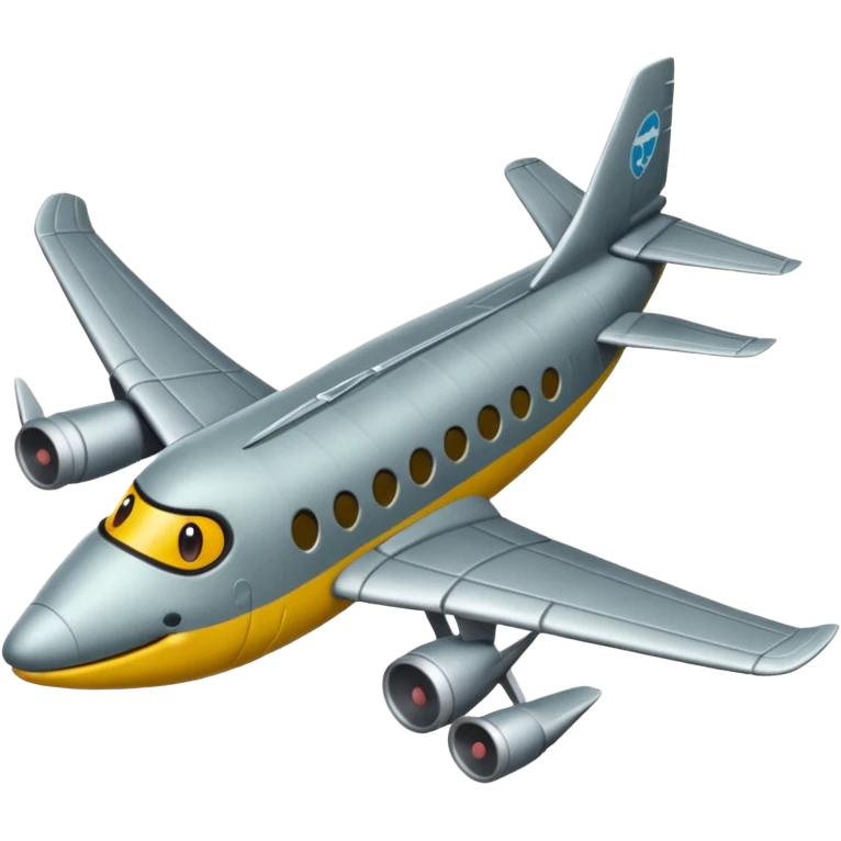 No pero un avions com cara de cocodrillo  i el cuerpo gris emoji
