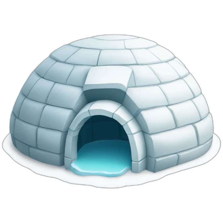 igloo with thank you symbol on top emoji