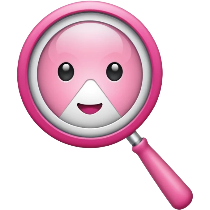 mix light pink dark pink and white girly internet with a magnifying glass emoji
