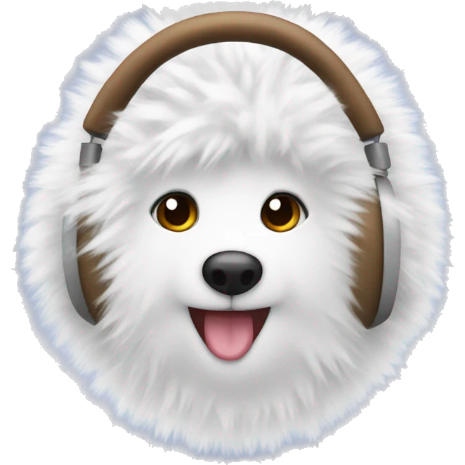 White fluffy earmuffs emoji