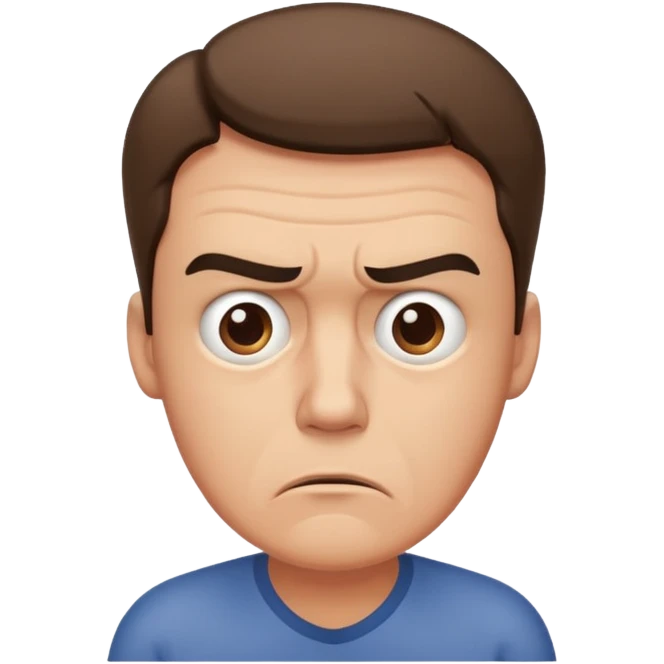 confused man, full body emoji