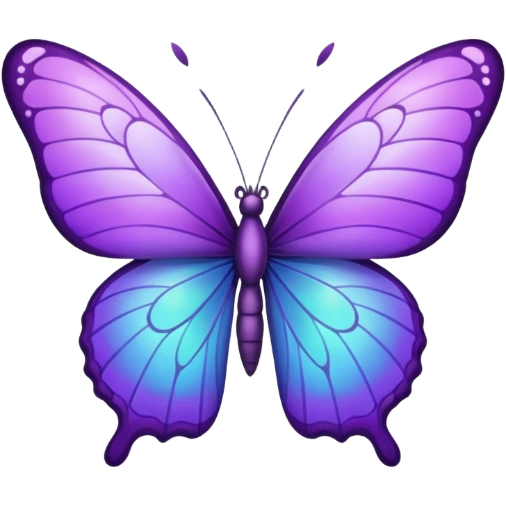 Purple butterfly in emoji emoji