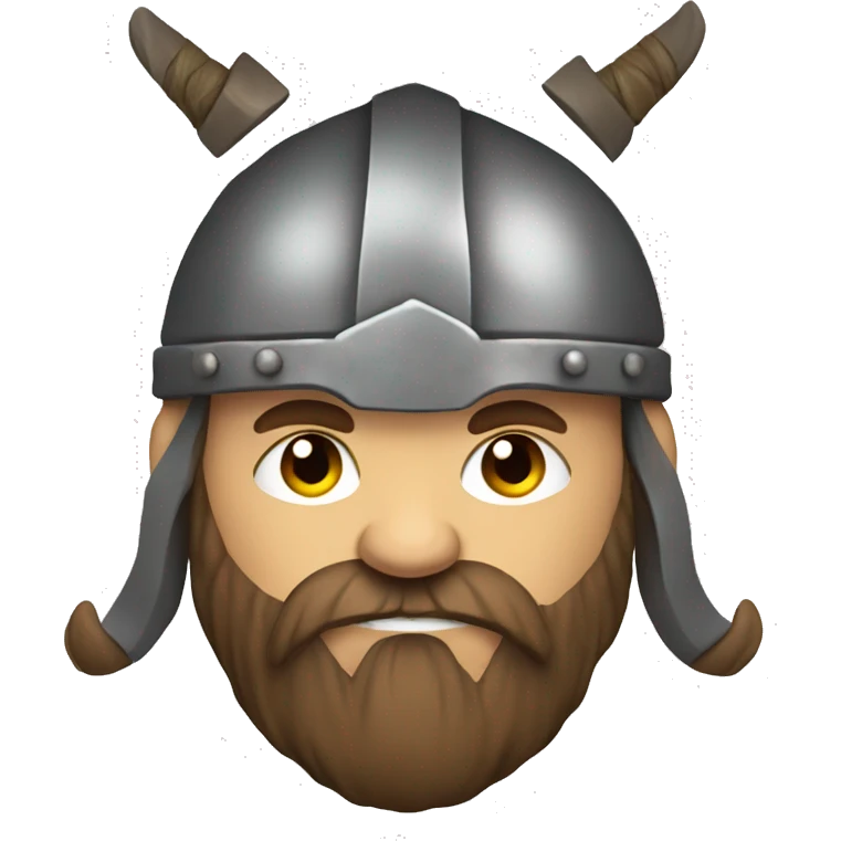 Viking warrior face with long beard emoji