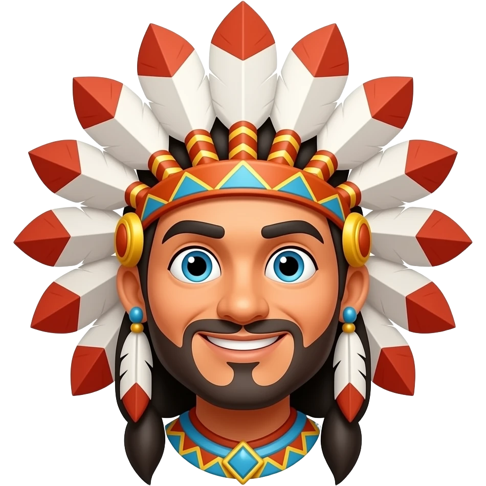 Funny Indian chief emoji