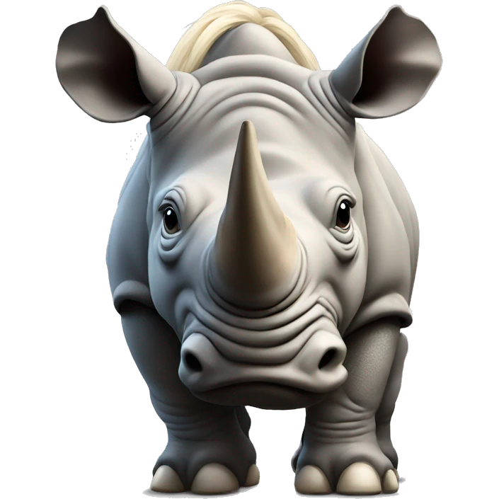 Rhino with long blond hair emoji