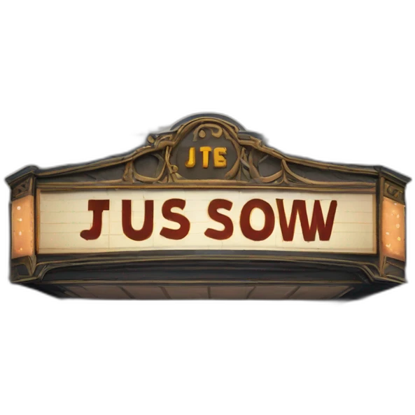 Theater sign with text « JBT’s Show » emoji
