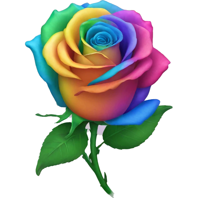 rainbow rose emoji