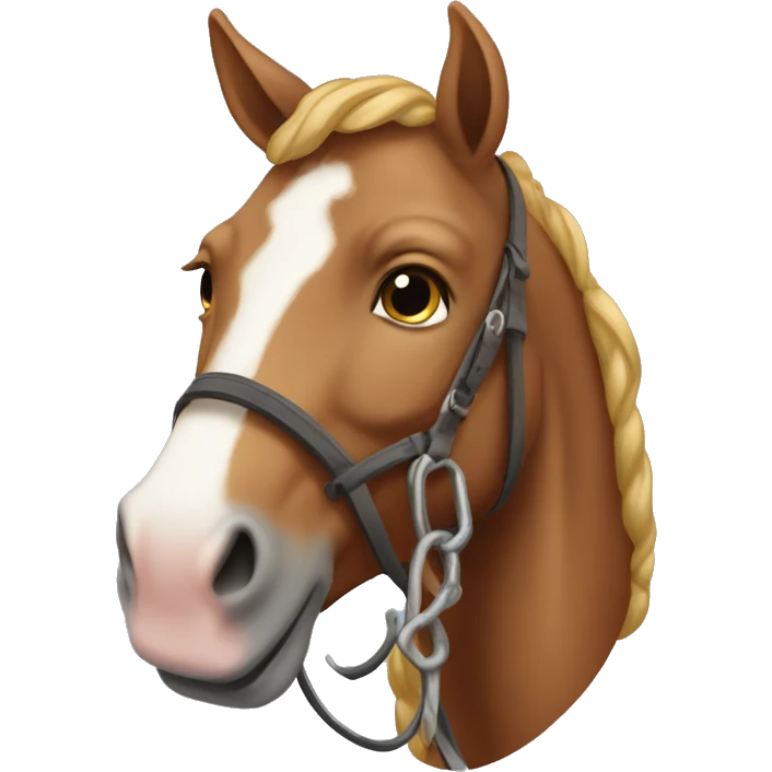 Un cavallo con una gamba in su emoji