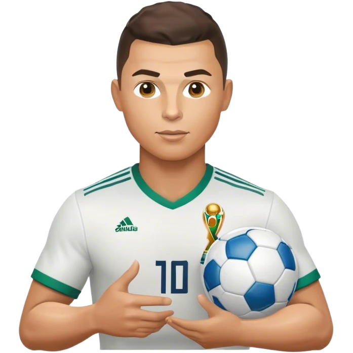 Ronaldo avec la coupe du monde emoji