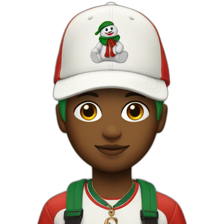bonhomme avec une casquette gucci emoji
