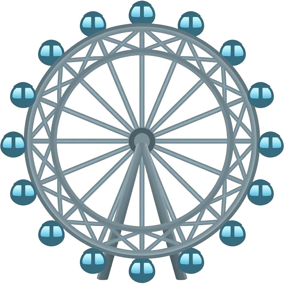 London Eye in elegant emoji emoji