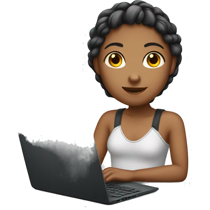 Girl with pc emoji